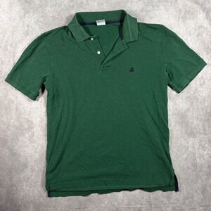 Brooks Brothers Slim Fit Performance Polo Shirt Mens Large Green Cotton Pique